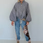 Jacke mit Puffärmelchen - grau