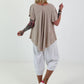 Light structured T-shirt - beige