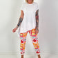 Hose mit All-Over Print-Mix - rosa-mehrfarbig
