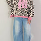 Oversized trui Leo Hi - beige-roze