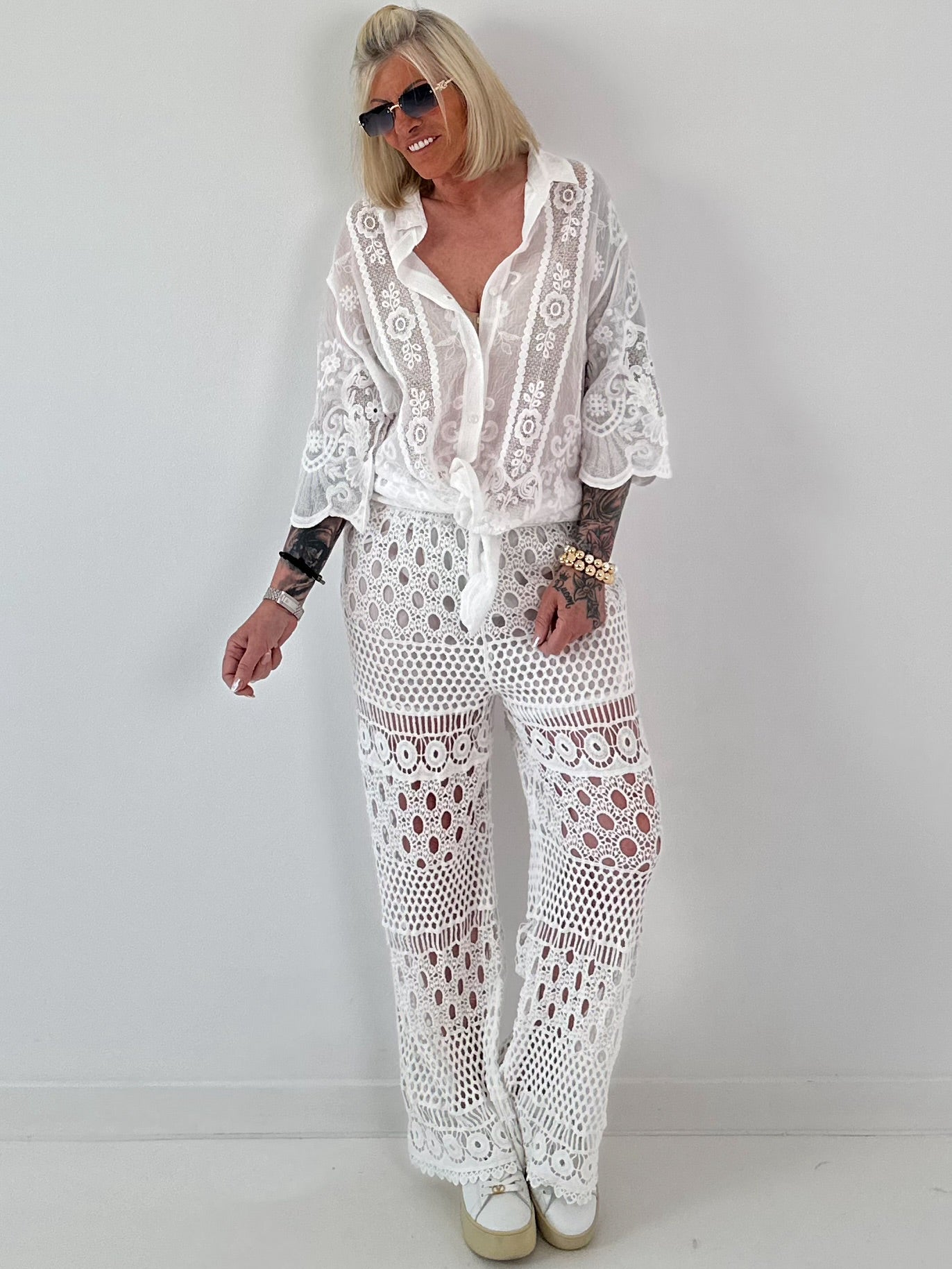 Ibiza Häkelhose - weiss