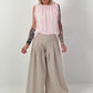 Wide Leg Hose mit Bundfalten - beige