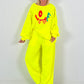 Sweatpants with large side pockets - neon yellow