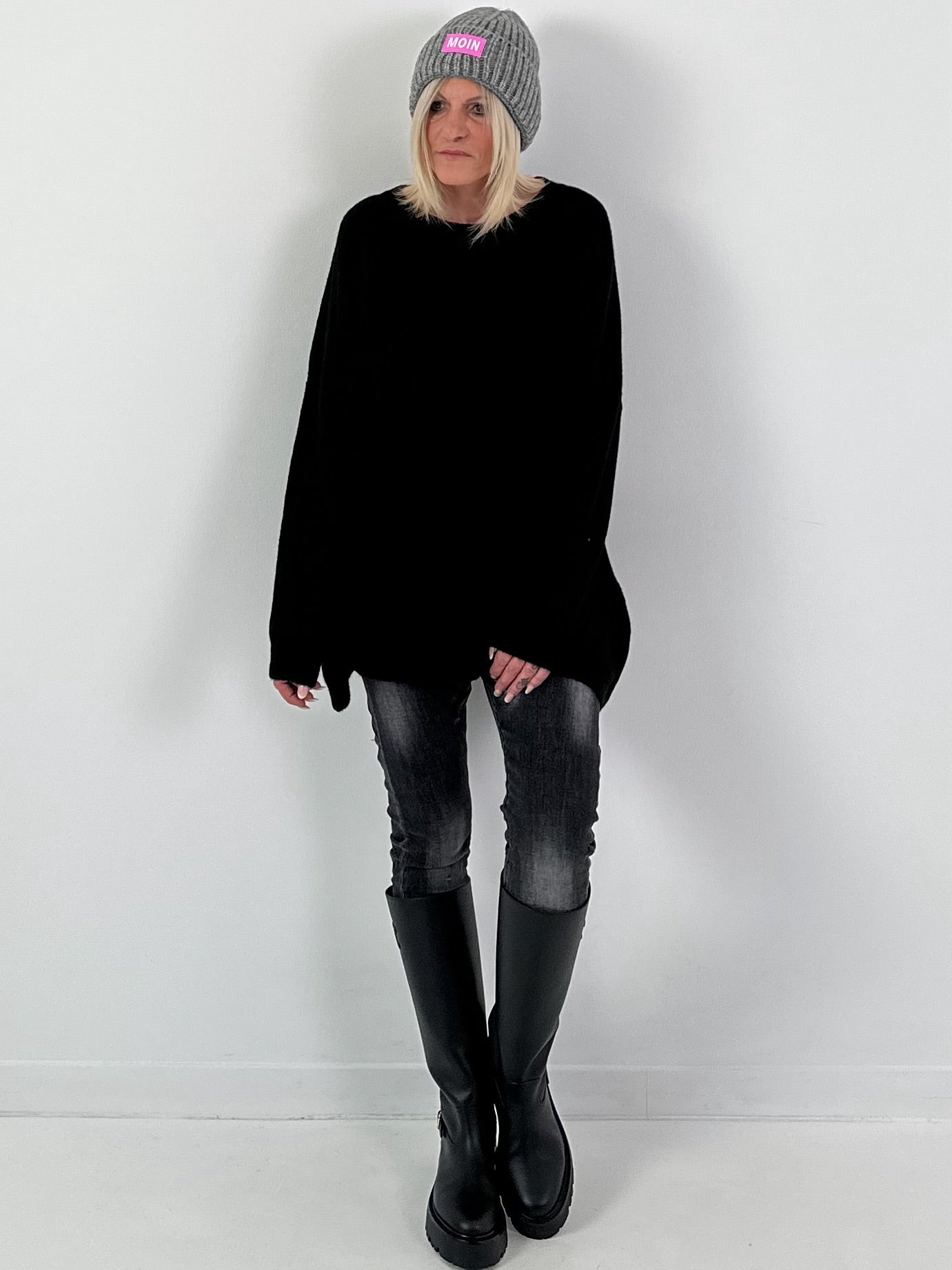 Zwillingsherz hoed model "MOIN" - grijs