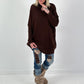 Oversized sweater model "OPHELIA" - mocha