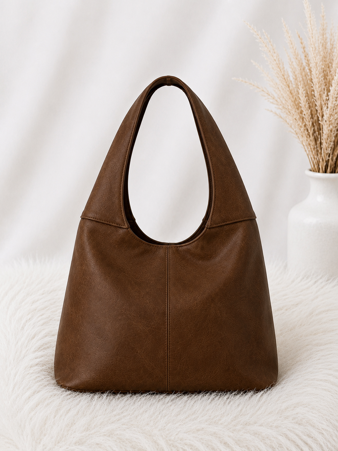 Bag in vintage leather look - cognac