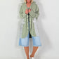 Oversized Leinen-Military Blazer - khaki
