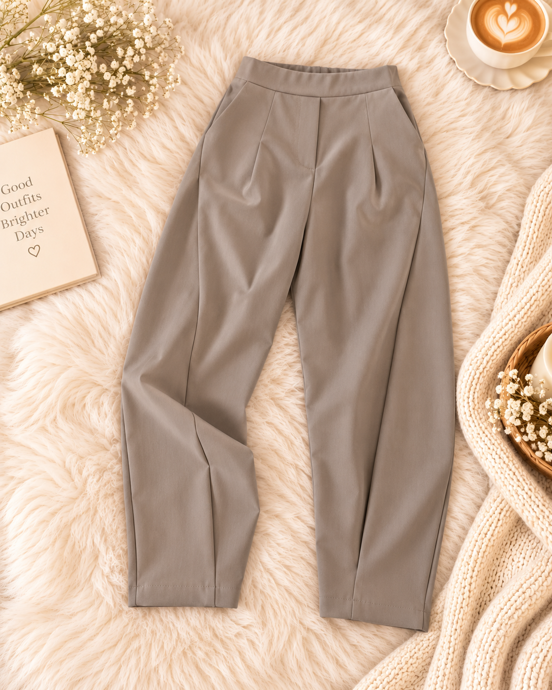Lässige Ballonhose - taupe