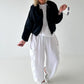 Ballon Jacke mit raffiniertem Kragen - dunkelblau