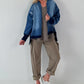 Oversized Jeansjacke - dunkelblau