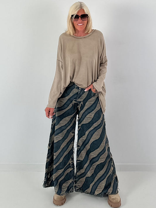 Oversized Shirt stone washed - mude