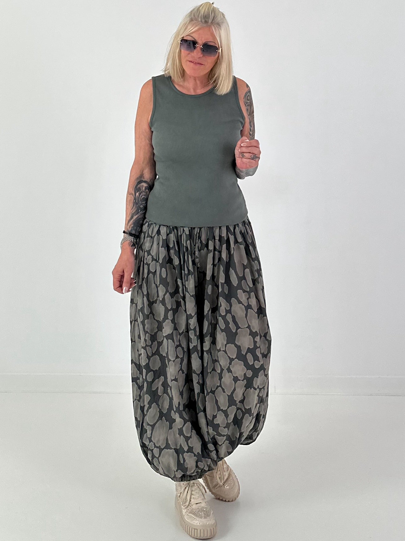 Ribbed Tank Top - anthracite