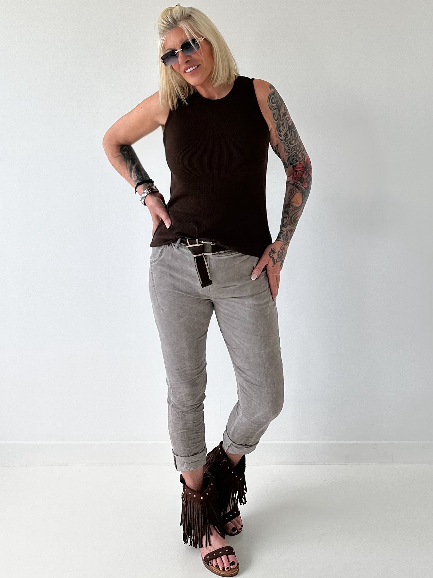 Ripp Tank Top  - mokka
