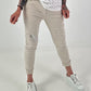 Hose mit Nieten und Paillettendetails - beige