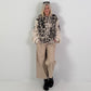 Oversized sweat sweater model "Urban Roar" - beige