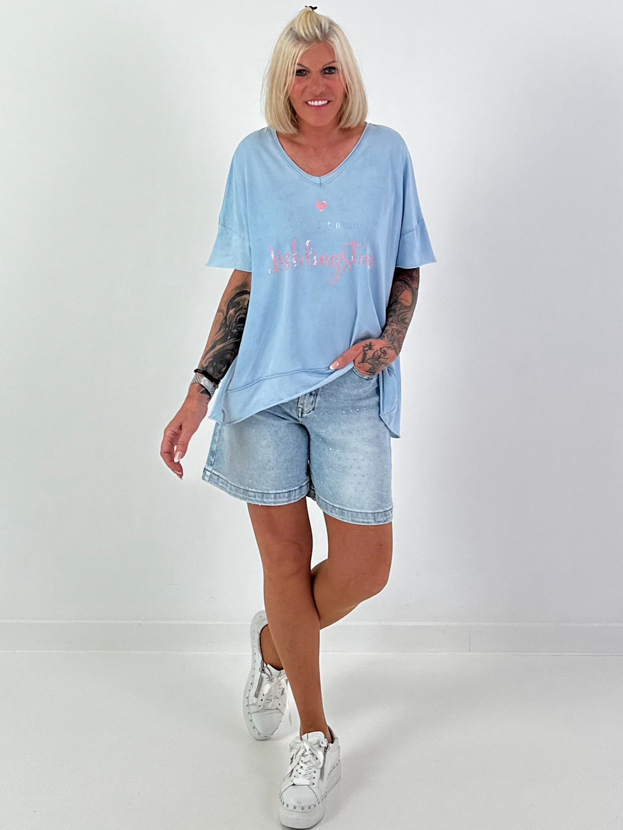 Shirt Lieblingstag - hellblau