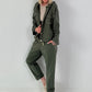 Jacke mit goldenen Nieten-Details - oliv