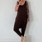 Jumpsuit mit Nieten - mokka