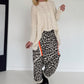 Pullover mit Stulpenärmeln und Zopfmuster - beige