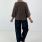 Pullover mit halbem Arm - taupe