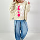 Sweatshirt Modell "YOLO" - beige