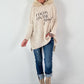 Pullover mit Teddy Kapuze Modell "Good Focus" - beige