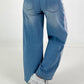 Jeans mit Streifen - denim