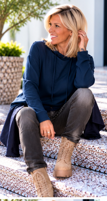 Waist Wrap in Wildlederoptik - marine
