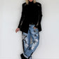 Stylischer Blazer mit Reißverschlüssen  - schwarz