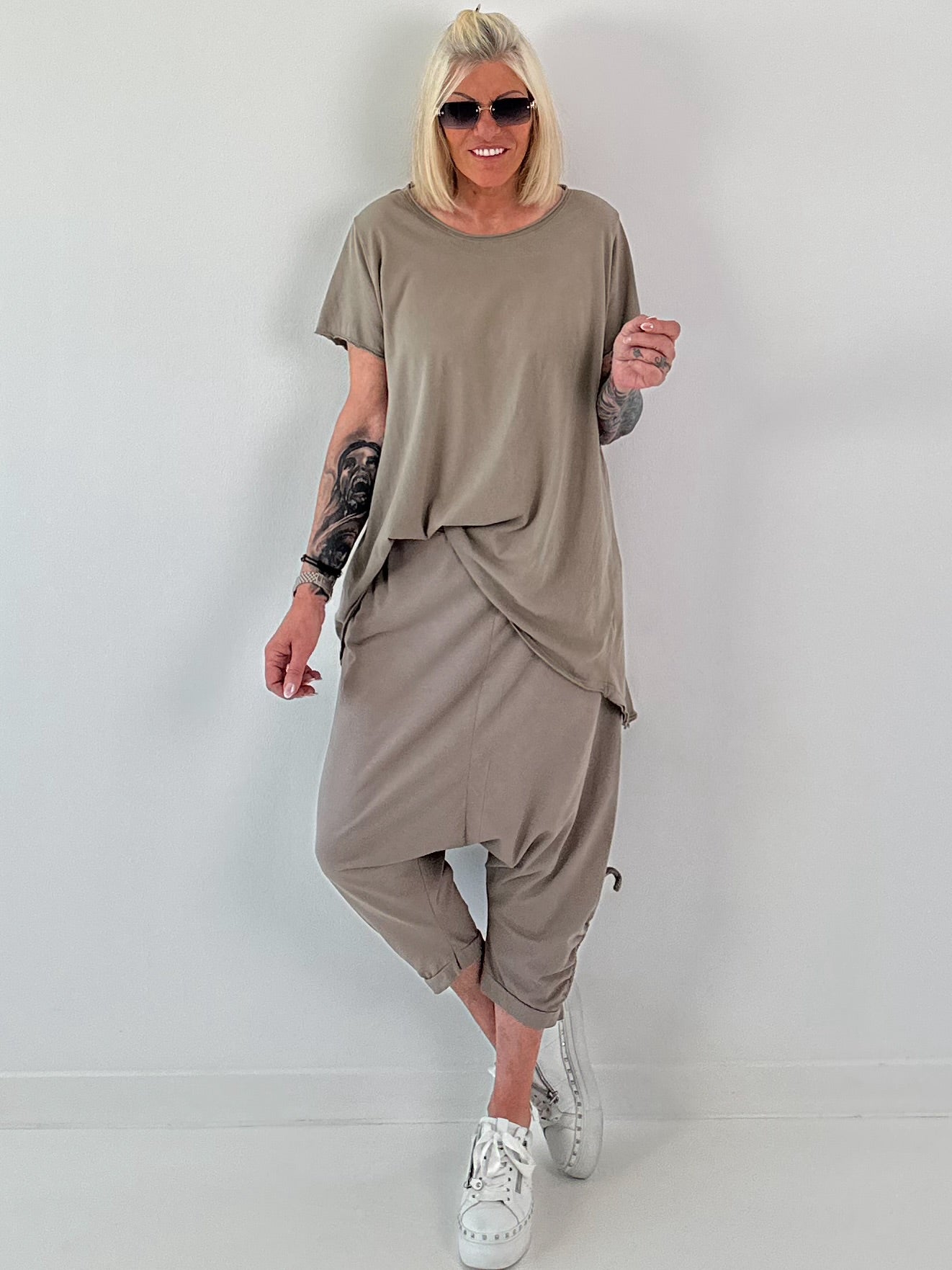 Oversized T-shirt - taupe