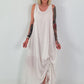 Sommerkleid mit Raff-Detail - beige
