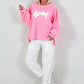 Oversized Sweatshirt Modell "Wassup" - rosa