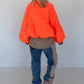 Jacke mit Puffärmelchen - neonorange
