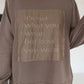 Sweater mit Lederoptik-Elementen - taupe