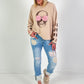Sweatshirt model "Skull&amp;Roses" - beige