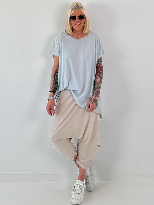 Oversized T-shirt - lichtgrijs