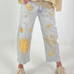 Sun-motif jeans - grey