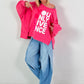 Sweatshirt Modell "YOLO" - pink