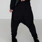 Baggy Hose mit Patten - schwarz
