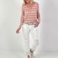 Shirt mit Rautenmuster - rosa-weiss