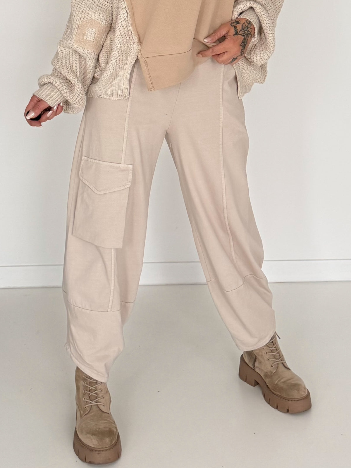 Stylish Sweatpants - Beige