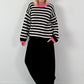 Trui model "Stripe Pop" - zwart en gestreept