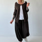 Leichte Feinstrickjacke mit Knopf- mokka