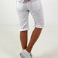Shorts with patches - white