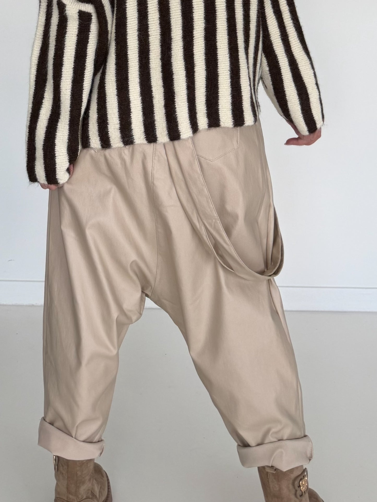 Vegane Lederbaggy - beige