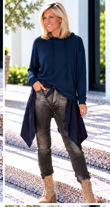 Waist Wrap in Wildlederoptik - marine