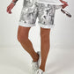 Sweat Short Camouflage mit Nieten - grau-mehrfarbig