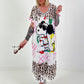 Kleid mit print-Mix - weiss-rosa-mehrfarbig