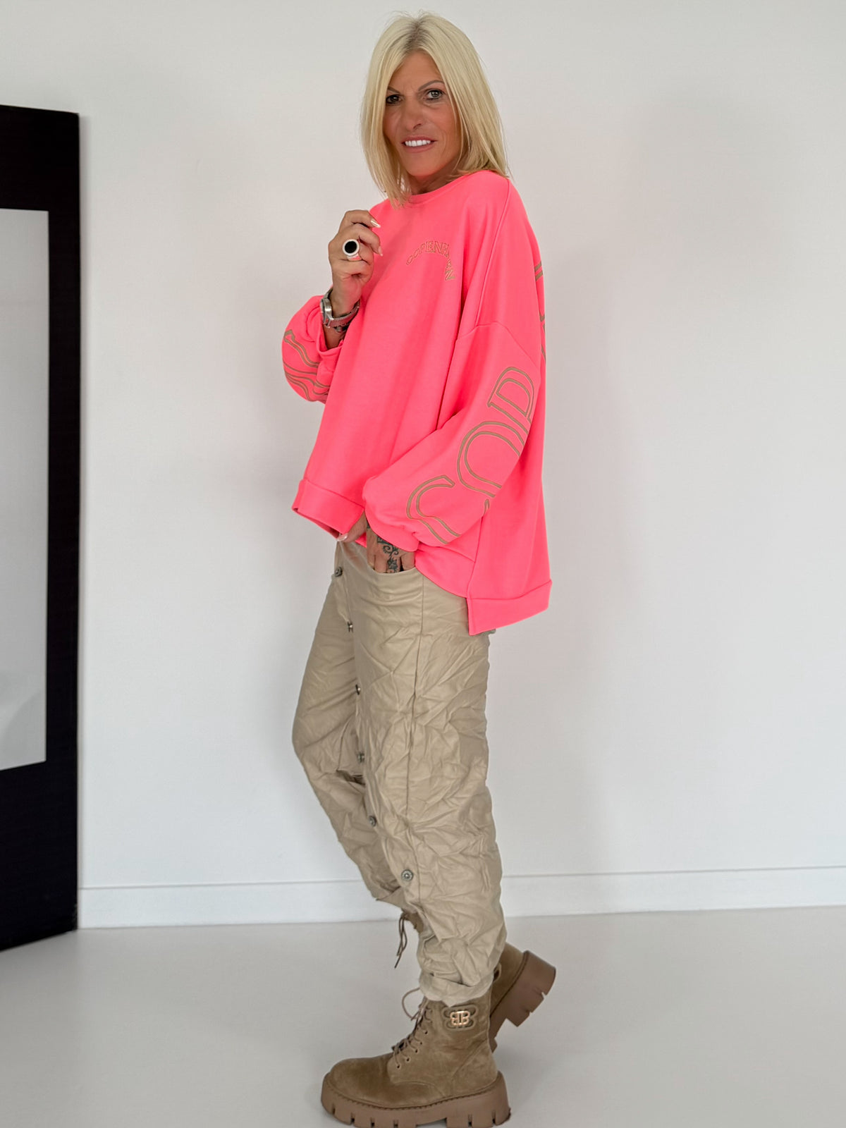 Oversized Sweater Copenhagen - neon pink