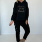 Hoodie Don´t Overthink - schwarz